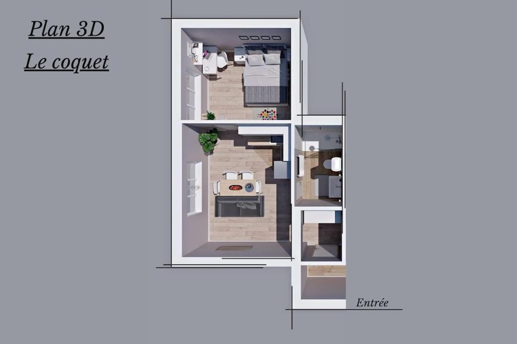 布雷斯地区布尔格Le Coquet - Balcon - Proche Gare - Parking公寓 外观 照片